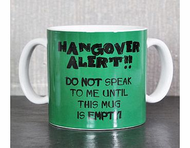 This hilarious Two Handled Hangover Mug would make the perfect gift for someone who like to sink a few beverages and feels the affects the next day  even with the shakes there will be no spillages from this cuppa!This large white ceramic mug amusingl