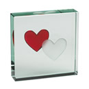 Two Hearts Paperweight