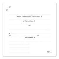 Quality white invitations and envelopes specially