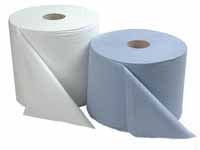 Unbranded Two ply white embossed roll for use with