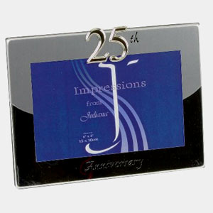 Unbranded Two Tone 25th Anniversary Photo Frame
