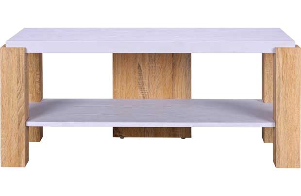 Unbranded Two Tone TV Unit - White and Oak Effect