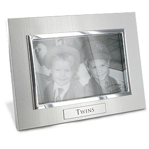 Unbranded Two Tone Twins Photo Frame
