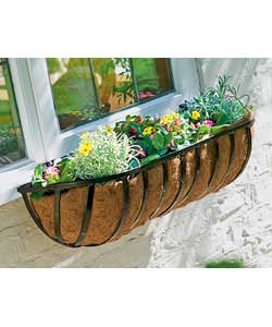 Unbranded Two Wall Mounted Trough Planters