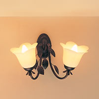 Tyvale 2 Arm Wall Light Copper Finish