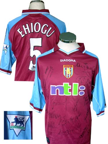 Unbranded Ugo Ehioguand#8217;s match worn and team-signed Aston Villa shirt