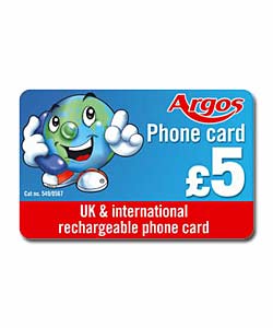 £5 phone card.Easy to use.Use from any phone (inc