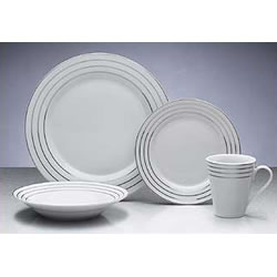 Elegant looking dinner setContains 4 place settings. Dishwasher safeDishwasher safeStandard delivery
