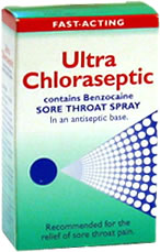 Throat spray containing: Benzocaine 0.71% w/v. Sym