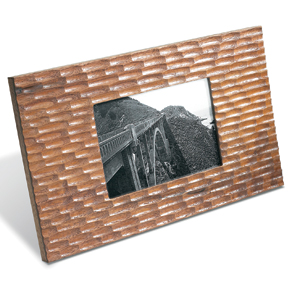 The Mirage Frame is solid walnut with a beautiful carved pattern in the wood. (matching photo album