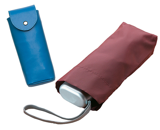 Unbranded Umbrella and Leather Case Blue