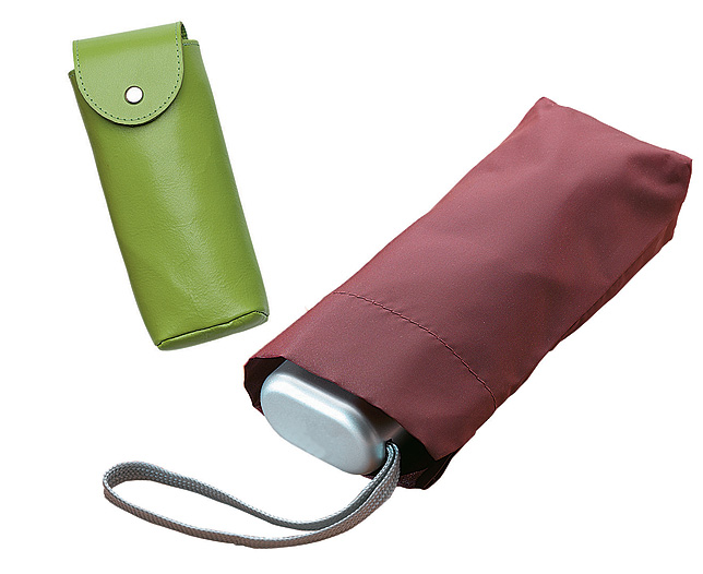 Unbranded Umbrella and Leather Case Green