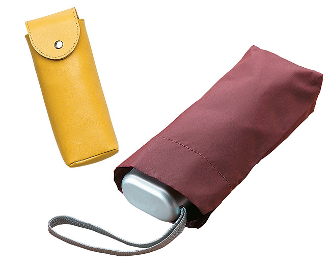 Unbranded Umbrella and Leather Case Yellow