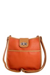 Unbranded Una Scale Effect Contrast Twist Clasp Bag