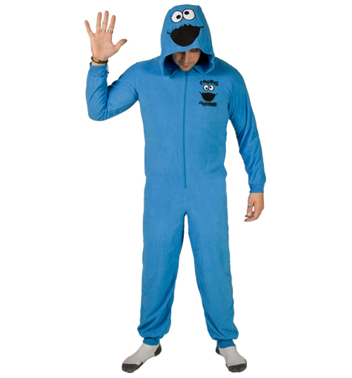 Unbranded Unisex Cookie Monster Sesame Street Hooded Onesie