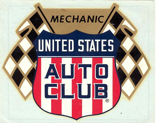 United States Auto Club Mechanic Sticker (14cm x 11cm)