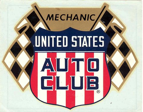 United States Auto Club Mechanic Sticker (14cm x 11cm)