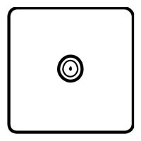 Urban Chic Black Nickel Effect Single Co-Axial Socket