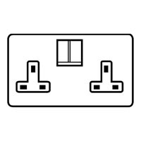 Urban Chic Brass Double Switched Socket 13A with Black Inserts