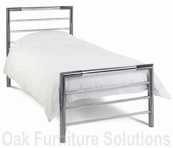 Unbranded Urban Nickel/Chrome Bedstead - 90cm - Single