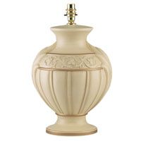 Urn Shape Ceramic Base Gold Beige/Beige