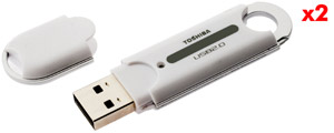 Unbranded #USB 2.0 Flash / Key Drive - 4GB - ORIGINAL TOSHIBA - INCREDIBLE VALUE TWIN PACK!
