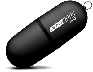 Unbranded #USB 2.0 Flash / Key Drive - 4GB - Very High Speed (110x) - Black - Dane Elec Nacre