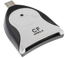 USB 2.0 Memory Card Drive - For CompactFlash - Reader & Writer - B&W Colour