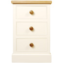 Utopia white painted 3 drawer bedside cabinet