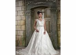 Unbranded V-neck Luxurious Noble Wedding Dresses (Satin