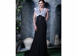 Unbranded V-neck Noble Evening Dresses (Chiffon Sweep