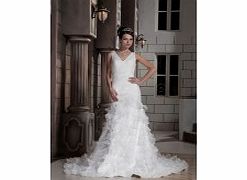 Unbranded V-neck Noble Wedding Dresses (Organza Satin