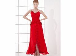 Unbranded V-neck Spaghetti Straps Beaded Asymmetrical