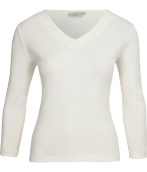 Unbranded V-Neck Three-Quarter Sleeve T-Shirt