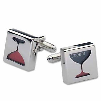 Unbranded (V) wine glass cufflinks