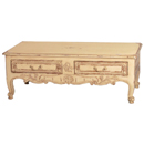 Valbonne French painted 2 drawer coffee table