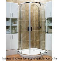 Valencia Bathroom Furniture Quadrant Enclosure Polished Silver/Clear