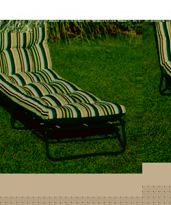 Multi position tubular steel sunbed complete with