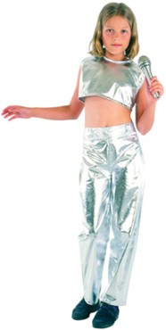 For Wannabe Pop Idols everywhere, a silver costume that simply shouts, `Rock Star,`