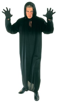 Fling this black robe over your work clothes and you are ready for the pub on Halloween