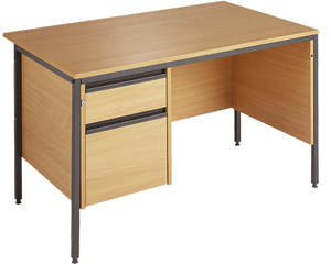 Rectangular shape desk top including back & side panel as standard. Choice of desk widths(see