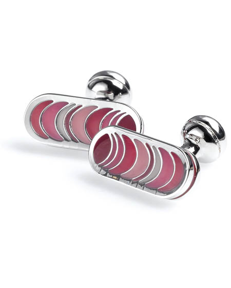 Unbranded Van Heusen Pink Emerald Soft Rectangular Cufflinks