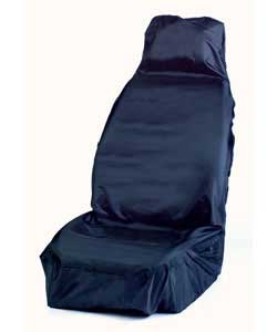 Heavy duty waterproof black nylon van seat protector set.Contains 1 x drivers seat and 1 x double pa