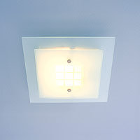 This chic light features clean crisp contemporary