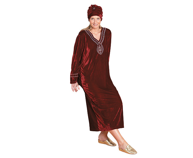 Unbranded Velour Turban Burgundy