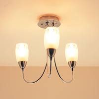 Vemar Three Light Semi Flush Chrome Finish