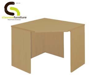 Unbranded Veneer corner linking desk oak