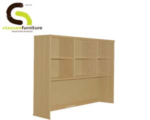 Unbranded Veneer rect desk hutch oak