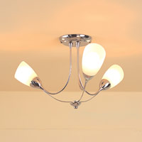 Venus Three Light Semi Flush Chrome Finish