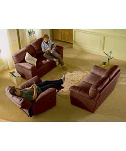 Unbranded Vercelli Large and Regular Sofas and Chair - Chocolate